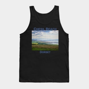 Chesil Beach, Dorset, England UK.  British coast art design Tank Top